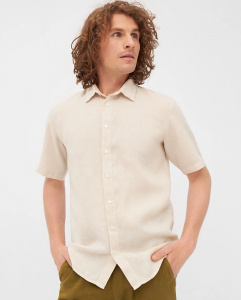 Givn Leinen-Hemd "Dylan" - beige