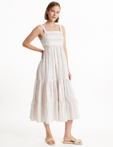 Lea Striped Dress - weiß/multicolor