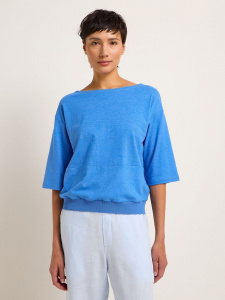 Lanius "Shirt mit überschnittener Schulter" (Hanf) - light blue