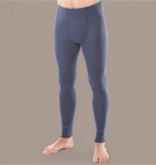 Lange Unterhose, Wolle/Seide - blau
