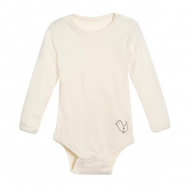 Baby body, wool/silk - natural