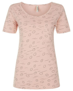 Pyjama Kurzarm-Shirt "Cloud" - pale pink