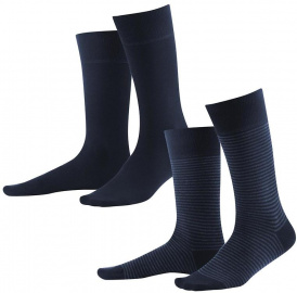 Men's Socks, 2pack - dark navy indigo melange