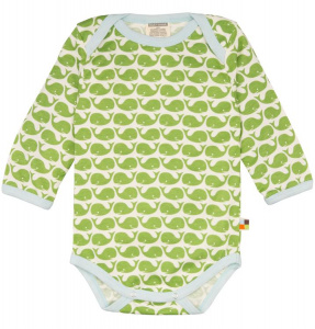 Langarm Body "Wale" - moos