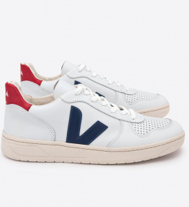 Chaussures Veja "V-10 Leather" - blanc