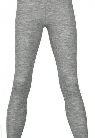 Damen Leggins Wolle / Seide - hellgrau meliert