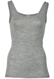 Women's Tank Top, Wool/Silk - light grey melange