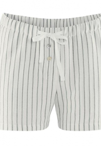 Schlaf-Shorts - weiß/grau