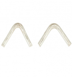 Chevron Earrings - silver