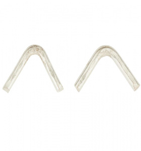 Chevron Earrings - silver