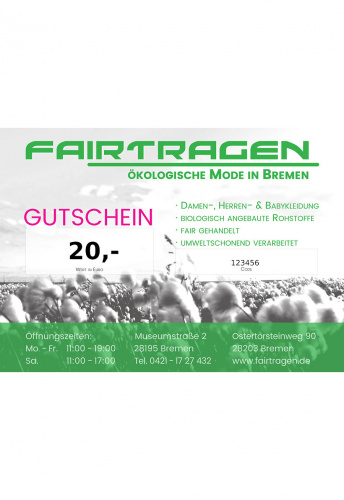 20 Euro Gutschein 20 Euro Gutschein