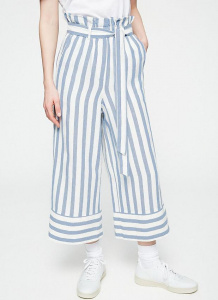 Pantalon "Maarina" - blanc/bleu