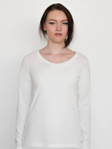 Damen Langarmshirt - naturweiß