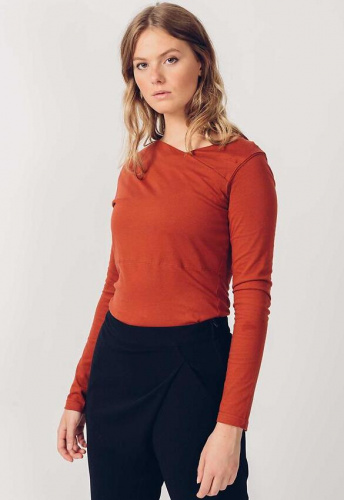 Longsleeve "Bi" - terracotta