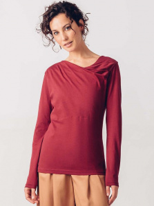 Longsleeve "Bi" - burgund