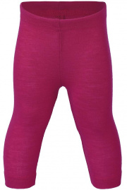 Baby Leggins, wool/silk - raspberry