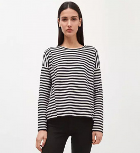 Longsleeve "Palinaa Knitted Stripe" - noir/beige