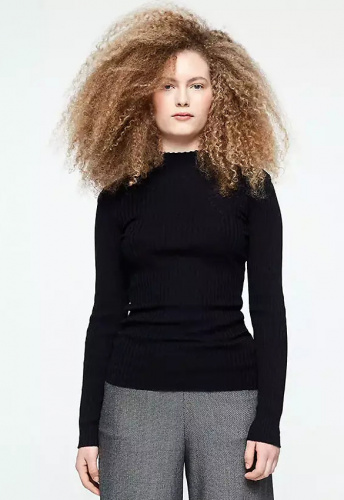 Feinstrickpullover "Alaania" - schwarz