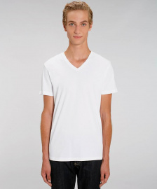 V-Neck T-Shirt "Stanley Presenter" - white