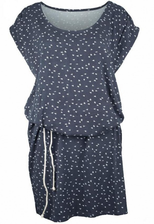 Cameleon Dress "Flying Birdies" (Hanf) - dunkelblau Cameleon Dress "Flying Birdies" (Hanf) - dunkelblau