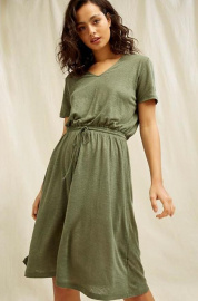 Leinen-Kleid "Aryn" - khaki