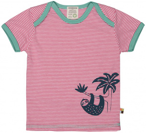 Striped short sleeved Shirt - azalea