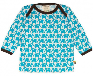 Longsleeve Shirt "Elephants" - ultramarine