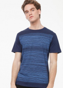 T-Shirt "Strokes" - dunkelblau
