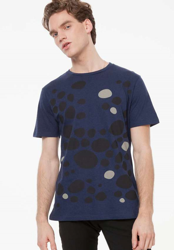 T-Shirt "Pebbles" - dunkelblau