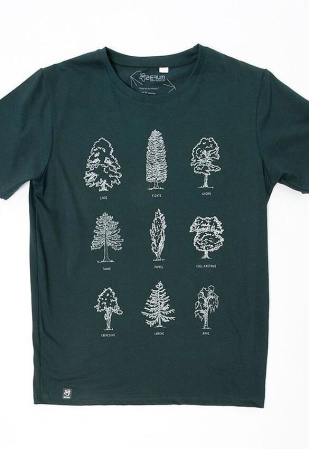 Zerum Herren T-Shirt "Baumstudie" - grün