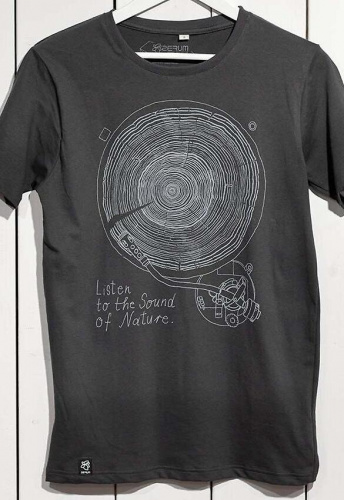 Zerum Herren T-Shirt "Platte" - dunkelgrau