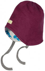Reversible Fleece Hat - plum