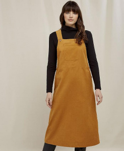 Kord-Kleid "Mindy Pinafore" - senfgelb