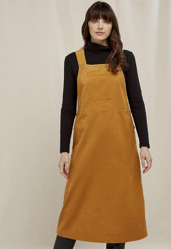 Mindy Curderoy Pinafore Dress - mustard