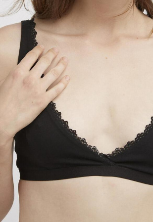 Soft-Bra mit Spitze - schwarz