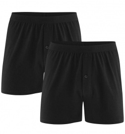 Boxer-Shorts, 2er-Pack - schwarz