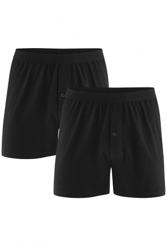 Boxer-Shorts, 2er-Pack - schwarz