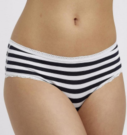 Lace Hipster - navy stripe