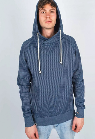 Hoodie "Cova" - marine striped