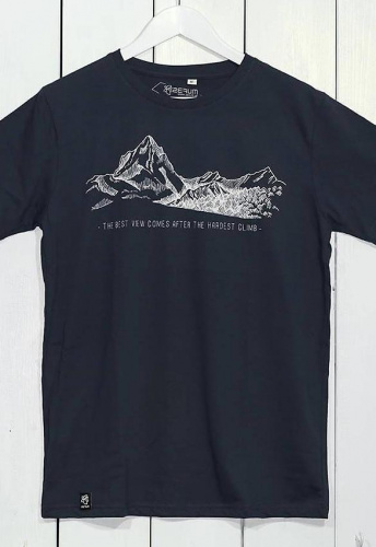 Zerum Herren T-Shirt "Climb" - navy
