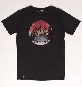 Zerum Herren T-Shirt "Bus" - dunkelgrau