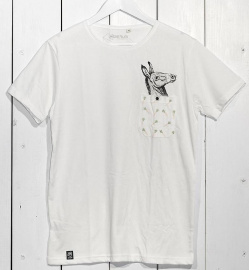 Zerum Mens T-Shirt "Esel BT" - white