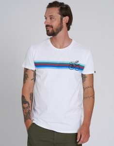 Männer T-Shirt "Bikestripe" - weiß