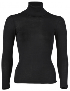 Women's Turtleneck, wool/silk - black Women's Turtleneck, wool/silk - black