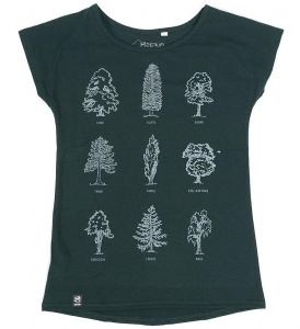 Zerum Damen T-Shirt "Baumstudie" - waldgrün