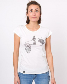 Zerum Womens T-Shirt "Balance" - white