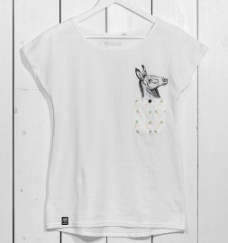 Zerum Damen T-Shirt "Esel" - weiß