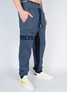 Jogging Pants "Sundag" - marine striped/navy