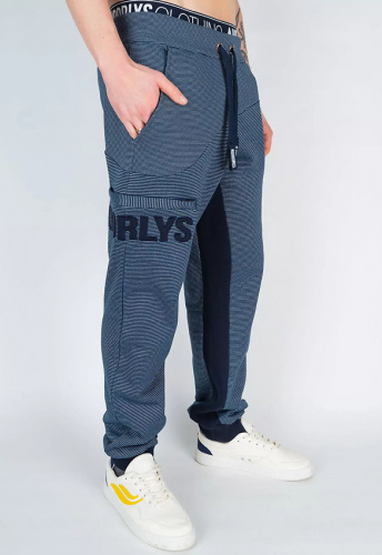Jogginghose "Sundag" - marine striped/navy
