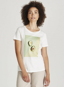 Givn T-Shirt "Lena Avocado" - weiß